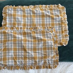 Plaid Ruffle Pillow Shams